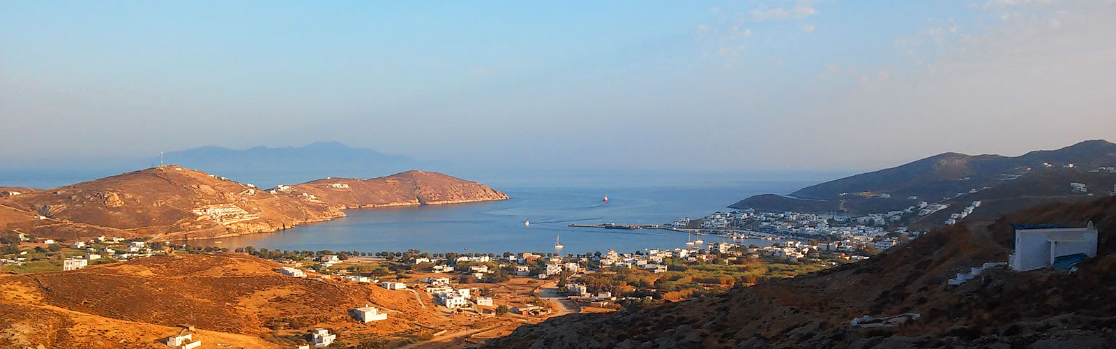 The village of Livadi and the port of Serifos